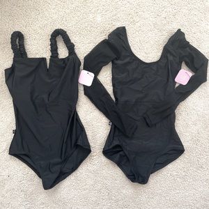 Julie dancewear NWT ballet leotards size small 2 pack black